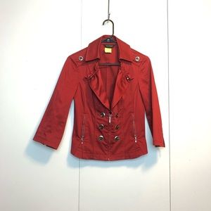 SOLD White House Black Market Red Military Blazer